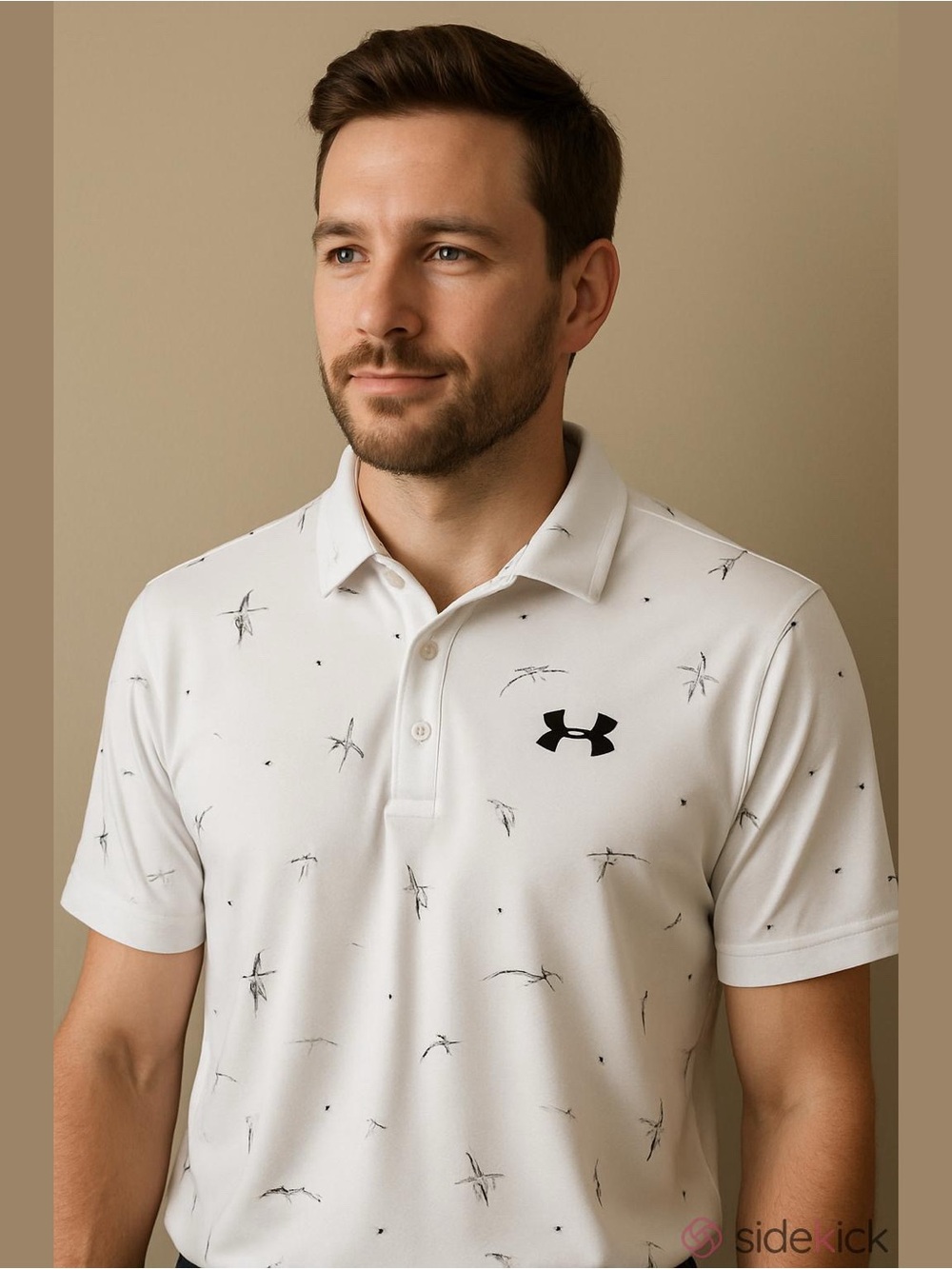 Under Armor Men’s Playoff 3.0 Albatross / Bird Printed Golf Polo, Size Medium.